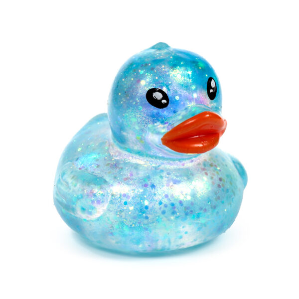 Stretchy Squeezy Fidget Toy - Glitter Duck - Image 4