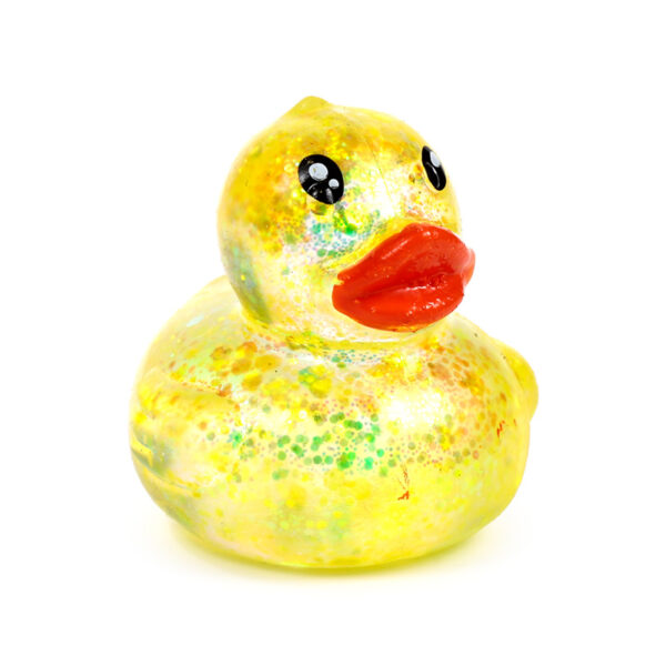 Stretchy Squeezy Fidget Toy - Glitter Duck - Image 5