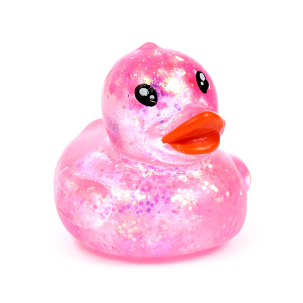 Stretchy Squeezy Fidget Toy - Glitter Duck - Image 6