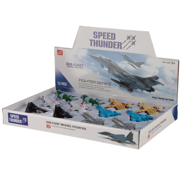 Fun Kids Pull Back Fighter Jet Plane Toy - Image 8