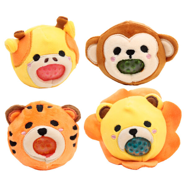 Queasy Squeezies Fidget Toy - Adoramals Zoo Lion, Giraffe, Monkey, Tiger - Image 2