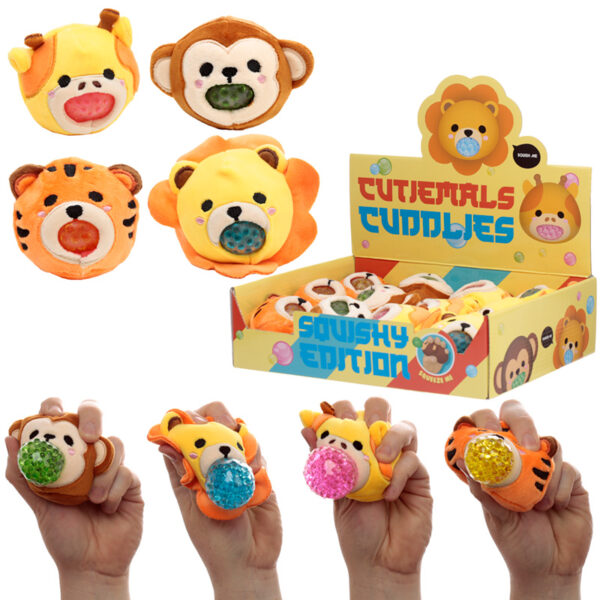 Queasy Squeezies Fidget Toy - Adoramals Zoo Lion, Giraffe, Monkey, Tiger - Image 11