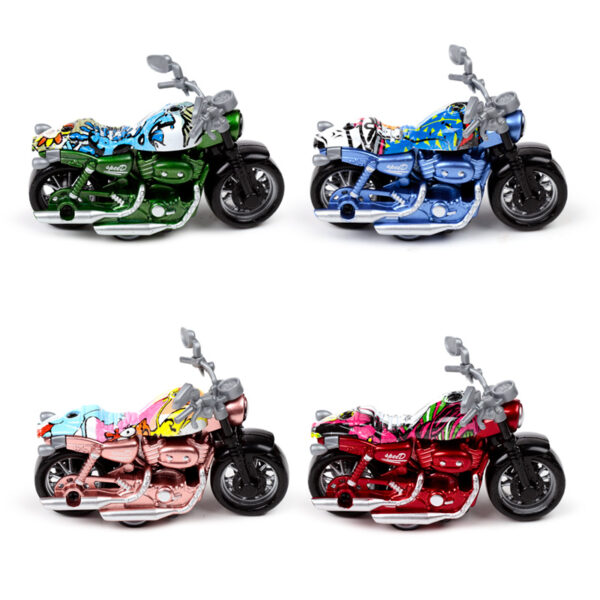 Push/Pull Action Toy - Motorcycle - Image 2