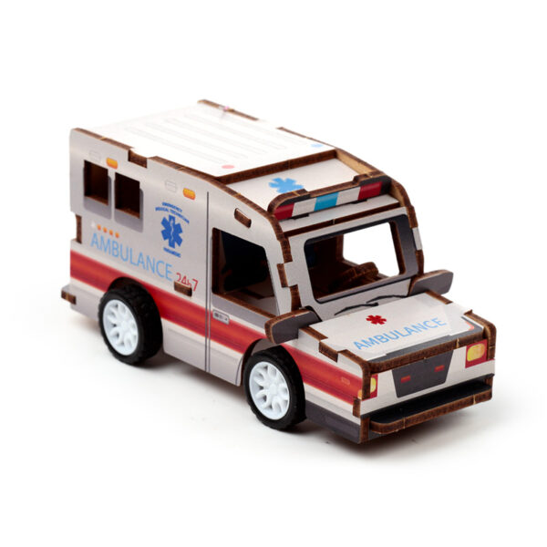 24pc 3D Kids Wooden Jigsaw Puzzle - Motor Vehicles - Image 9