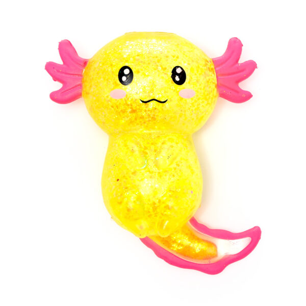Stretchy Squeezy Fidget Toy - Glitter Axolotl - Image 4