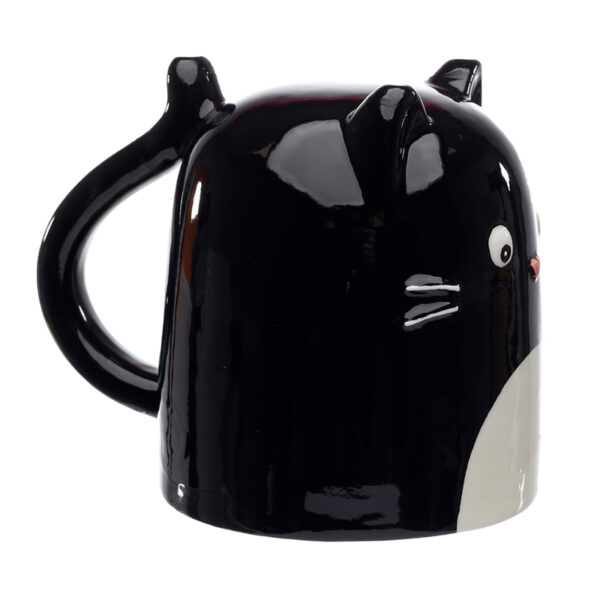 Novelty Upside Down Ceramic Mug - Feline Farm Cat - Image 2