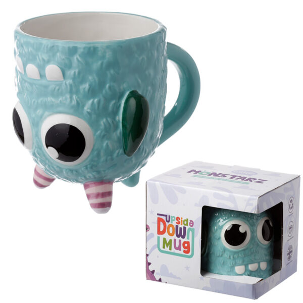 Novelty Upside Down Ceramic Mug - Blue Monstarz Monster - Image 6