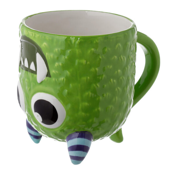 Novelty Upside Down Ceramic Mug - Green Monstarz Monster - Image 2
