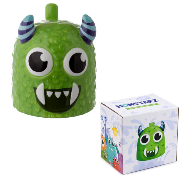 Novelty Upside Down Ceramic Mug - Green Monstarz Monster - Image 7