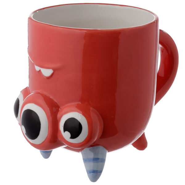 Novelty Upside Down Ceramic Mug - Red Monstarz Monster - Image 2