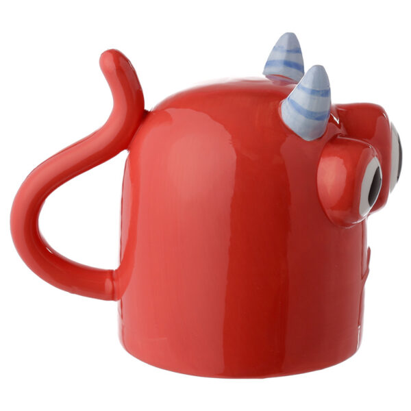Novelty Upside Down Ceramic Mug - Red Monstarz Monster - Image 4