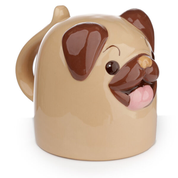 Novelty Upside Down Ceramic Mug - Mopps Pug - Image 2