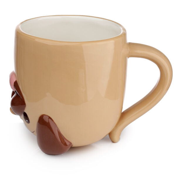 Novelty Upside Down Ceramic Mug - Mopps Pug - Image 3