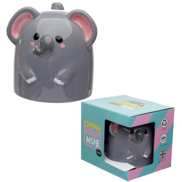 Novelty Upside Down Ceramic Mug - Adoramals Elephant - Image 6