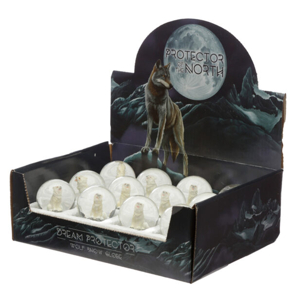 Dream Protector - Protector of the North Wolf Snow Globe - Image 3