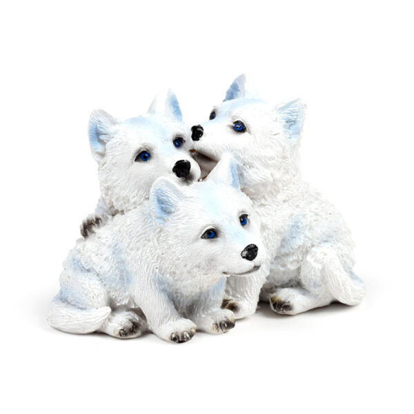 Wolf Ornament - Trio of Puppies - Image 2