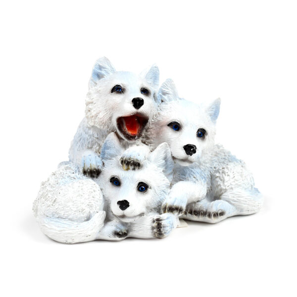 Wolf Ornament - Trio of Puppies - Image 3
