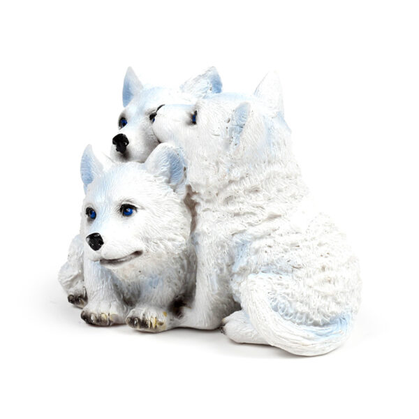 Wolf Ornament - Trio of Puppies - Image 4