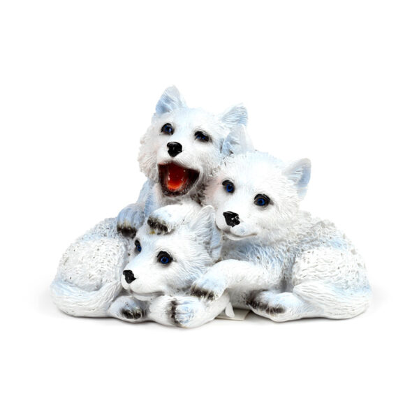 Wolf Ornament - Trio of Puppies - Image 9