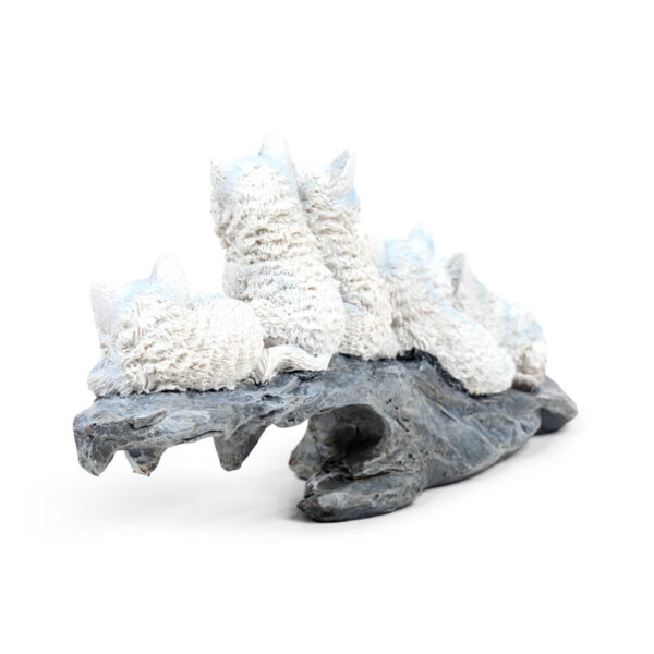 Wolf Ornament - Puppies Playing on Stone Outcrop - Image 4