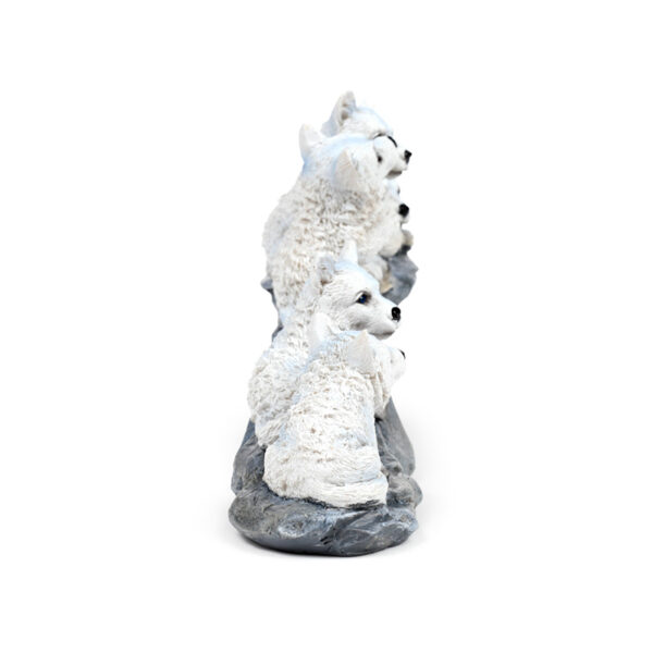 Wolf Ornament - Puppies Playing on Stone Outcrop - Image 7