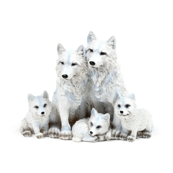 Wolf Ornament - Family with Puppies - Image 2