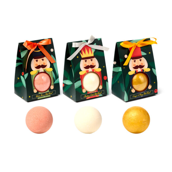 Handmade Bath Bomb in Gift Box - Christmas Nutcracker - Image 2