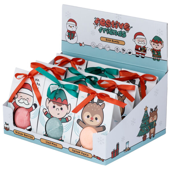 Handmade Bath Bomb in Gift Box - Christmas Festive Friends - Image 8