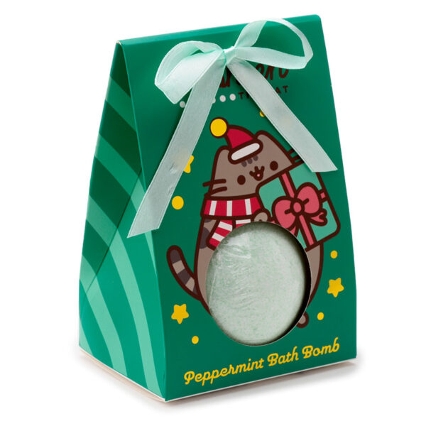 Handmade Bath Bomb in Gift Box - Christmas Pusheen the Cat - Image 3