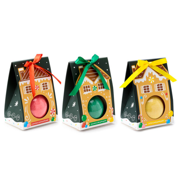 Handmade Bath Bomb in Gift Box - Christmas Gingerbread Lane - Image 2