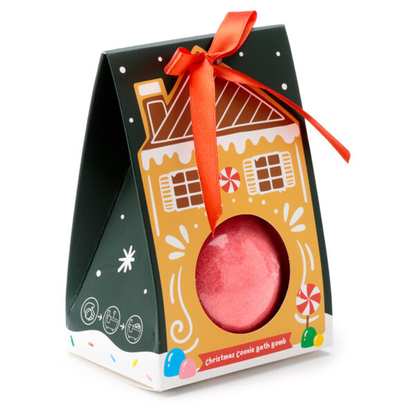 Handmade Bath Bomb in Gift Box - Christmas Gingerbread Lane - Image 3