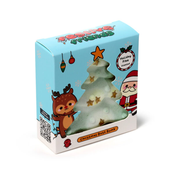 Handmade Shaped Bath Bomb in Gift Box - Christmas Tree - Image 2