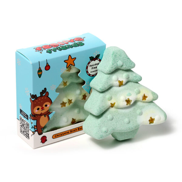 Handmade Shaped Bath Bomb in Gift Box - Christmas Tree - Image 5