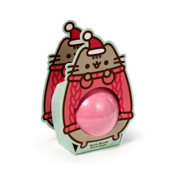 Handmade Bath Bomb in Shaped Gift Box - Christmas Pusheen the Cat - Image 6