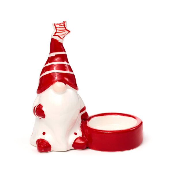 Ceramic Tea Light Candle Holder - Christmas Gonk - Image 5