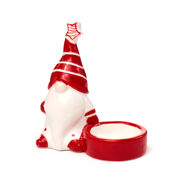 Ceramic Tea Light Candle Holder - Christmas Gonk - Image 7