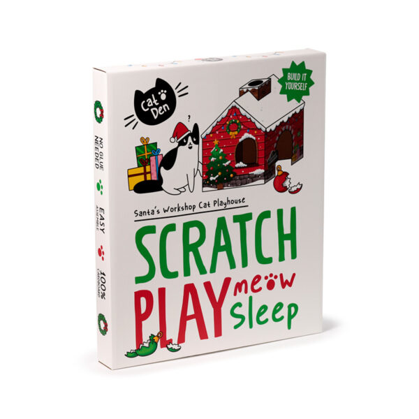 Cardboard Cat Den Playhouse - Christmas Grotto - Image 2