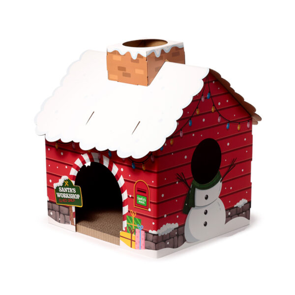 Cardboard Cat Den Playhouse - Christmas Grotto - Image 3