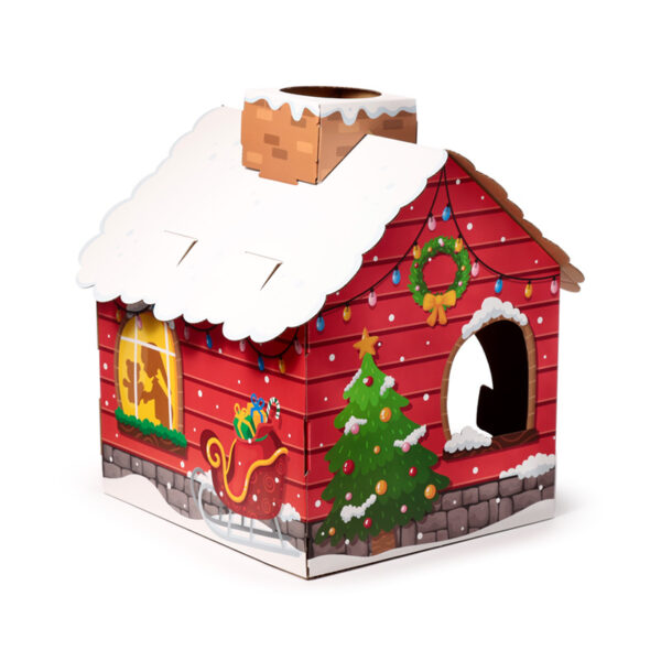 Cardboard Cat Den Playhouse - Christmas Grotto - Image 5