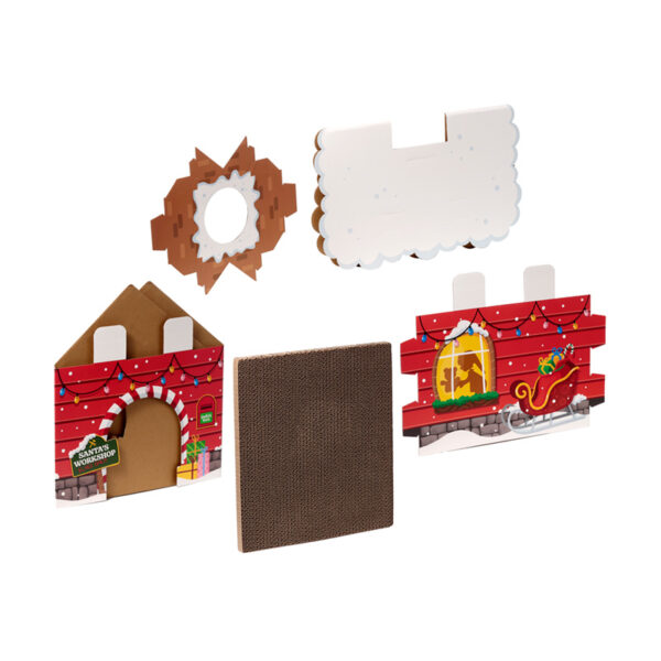 Cardboard Cat Den Playhouse - Christmas Grotto - Image 7