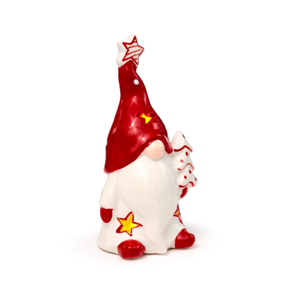 Ceramic LED Ornament - Christmas Gonk - Image 2