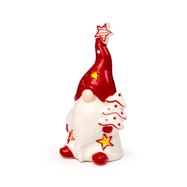 Ceramic LED Ornament - Christmas Gonk - Image 6