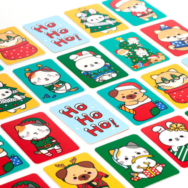 Kids Memory Cat Set - Christmas Adoramals - Image 2