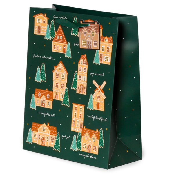 Christmas Gift Bag (Large) - Gingerbread Lane - Image 2