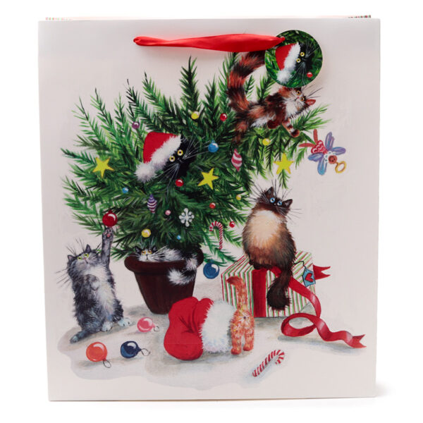 Christmas Gift Bag (Extra Large) - Kim Haskins Cats - Image 2