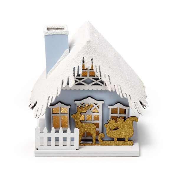 LED Decoration - Christmas Sleigh Scene House - Image 2