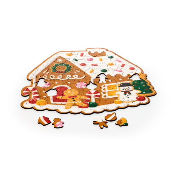 130pc Wooden Jigsaw Puzzle - Christmas Gingerbread Baker Street - Image 7