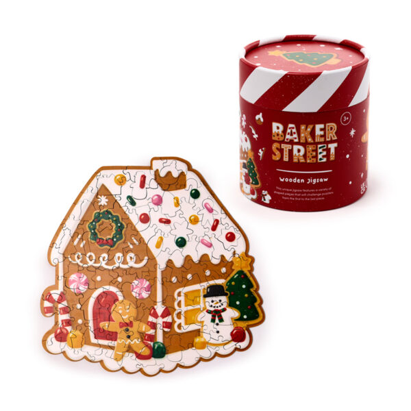 130pc Wooden Jigsaw Puzzle - Christmas Gingerbread Baker Street - Image 11