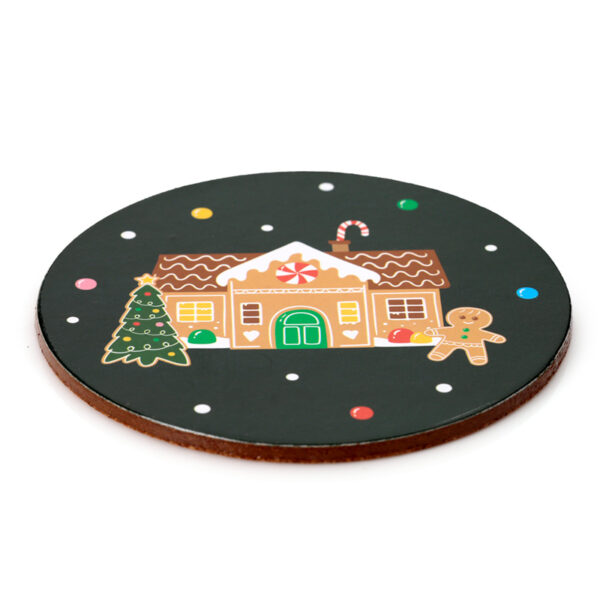 Set of 4 Cork Novelty Coasters - Christmas Baker Street - Image 4