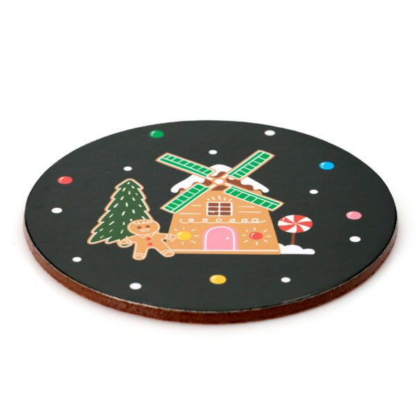 Set of 4 Cork Novelty Coasters - Christmas Baker Street - Image 5